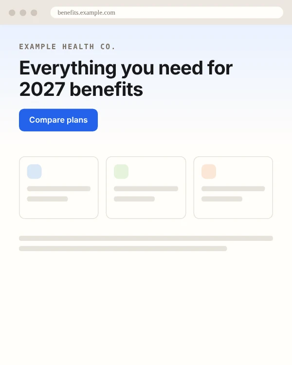 Example microsite